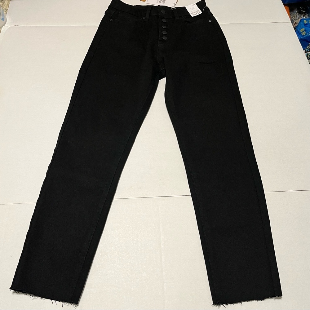 YMI Vintage‎ Dream Women Size 7 / 28 Black High Rise Ankle Jeans Button Fly NEW